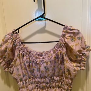 Top - Santeria Bubble Crepe Off The shoulder Crop Top- NWOT Size: M